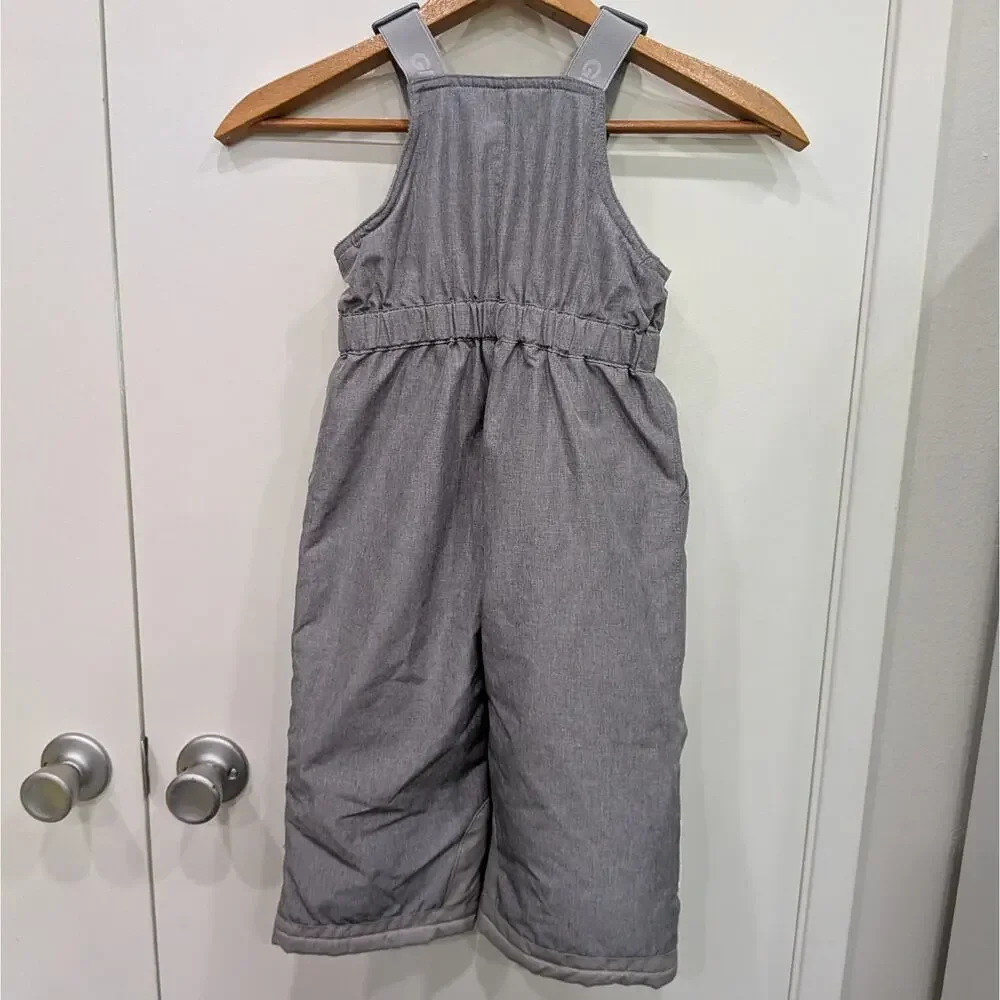 Gerry Snow Bib Overalls Gray Unisex Fleece Lined Winter Ski Pants Toddler 2T